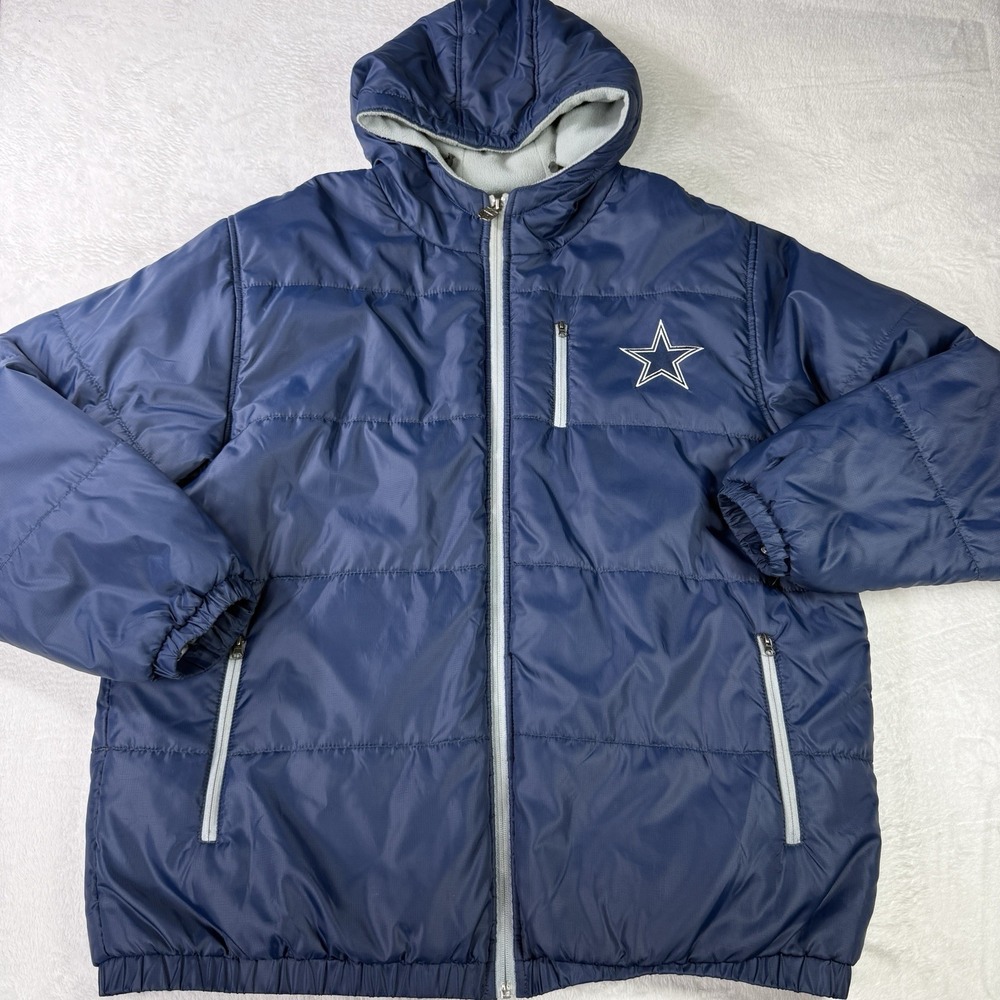 DALLAS COWBOYS NFL PRO LINE JACKET HOODED MENS XL PUFFER COAT AUTHENTIC